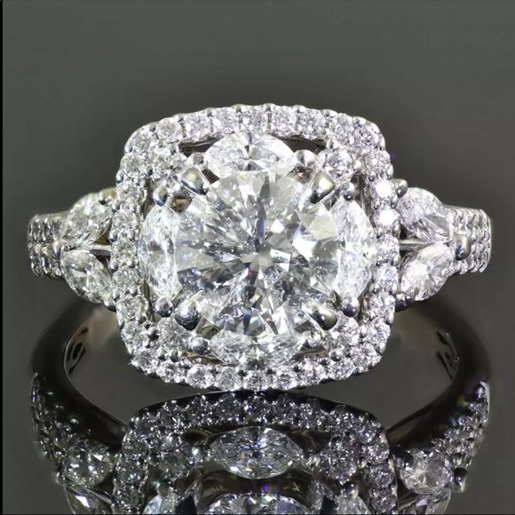 New Luxury 925 Silver square cut Diamond Ring 💍 - Picture 3 of 3